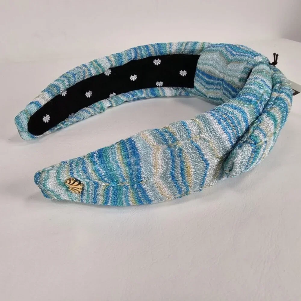NWT LELE SADOUGHI Knit‎ Veronica Blue Headband LSHA963AZ